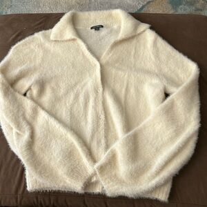 Wild Fable fuzzy, cream-colored cardigan